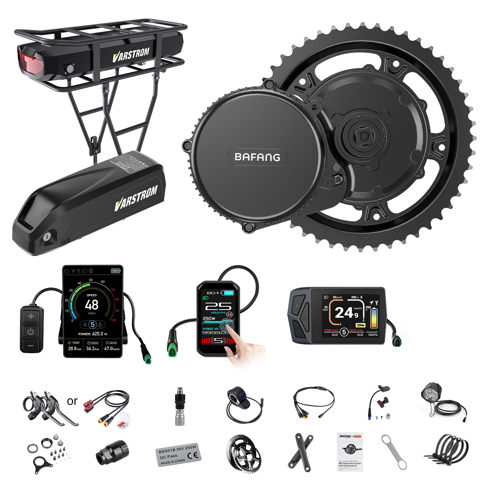 Torque Sensor Mid Drive Motor Kit - [Spedizione USA] Kit Motore Centrale Bafang