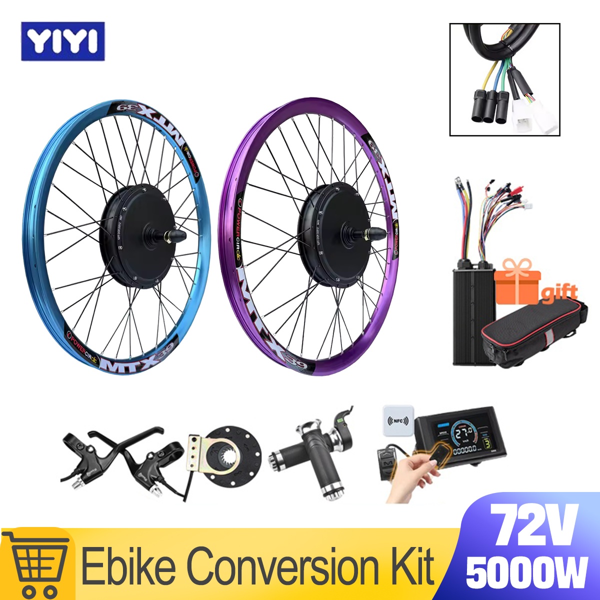 Nuovo Kit di Conversione E-Bik - 5000W Hub Motor Kit 72V recensione e prezzo