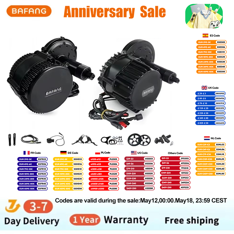 Bafang BBSHD 1000W 52V 48V 68m - Side Hung Mid Drive Motor Kit recensione e prezzo