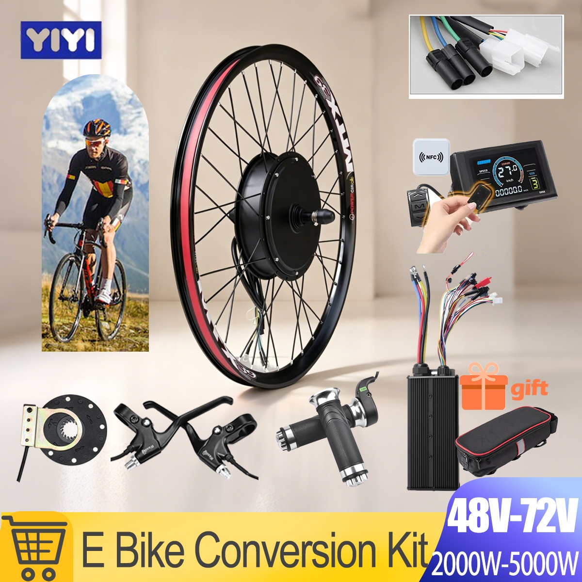 Kit di conversione E-Bike da 5 - Gearless Hub Motor Conversion Kit 2000W With Display recensione e prezzo