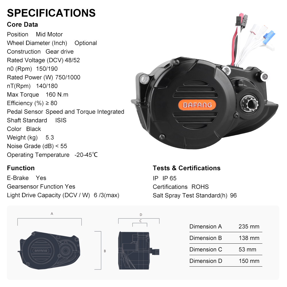 Kit di conversione per bicicle - Mid Drive Conversion Kit 1000W recensione e prezzo